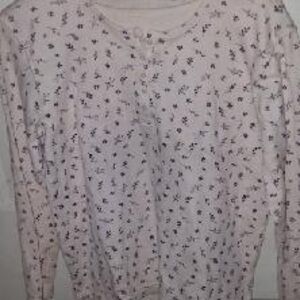 Bobbie Brooks Light Pink Floral Long Sleeve Top